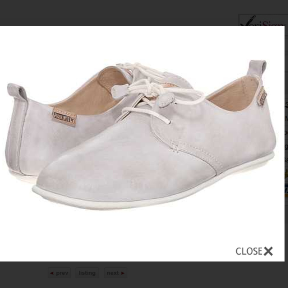 Pikolinos Calabria Lace-Up Flats in Gray 40